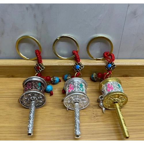 Metal Feng Shui Şans Çarkı Anahtarlık Alk4458