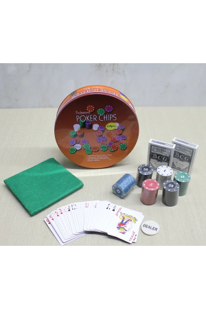 Metal Kutulu 120 Chip Ve 2 Adet İskambil  Kağit Setine Sahip Poker Oyunu&hellip;