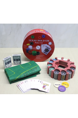 Metal Kutulu 240 Chip Ve 2 Adet İskambil  Kağit Setine Sahip Poker Oyunu&hellip;