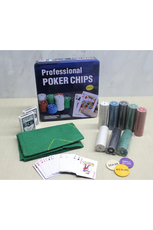 Metal Kutulu 400 Chip Ve 2 Adet İskambil  Kağit Setine Sahip Poker Oyunu&hellip;