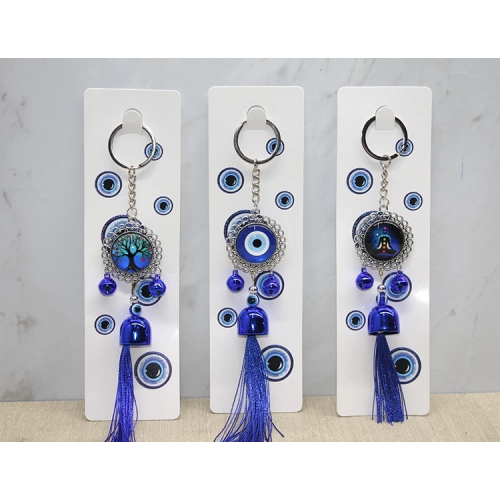 Metal Nazar Boncuğu Anahtarlık Alk3496