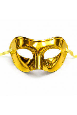 Metalize Parlak Parti Maskesi Altın Gold Renk 16x7 Cm… Metalize Parlak Parti Maskesi Altın Gold Renk 16x7 Cm…