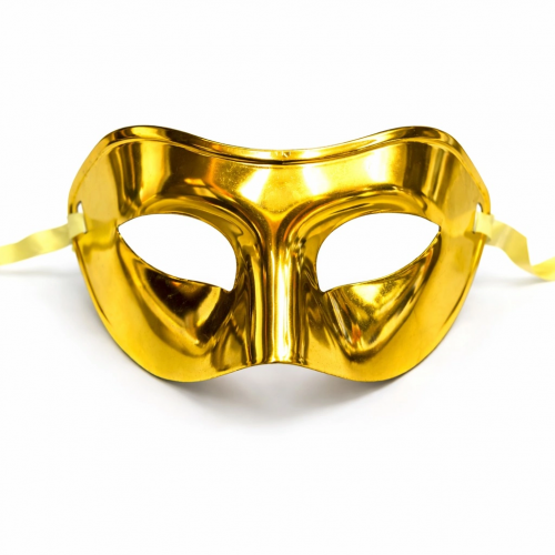 Metalize Parlak Parti Maskesi Altın Gold Renk 16x7 Cm Metalize Parlak Parti Maskesi Altın Gold Renk 16x7 Cm