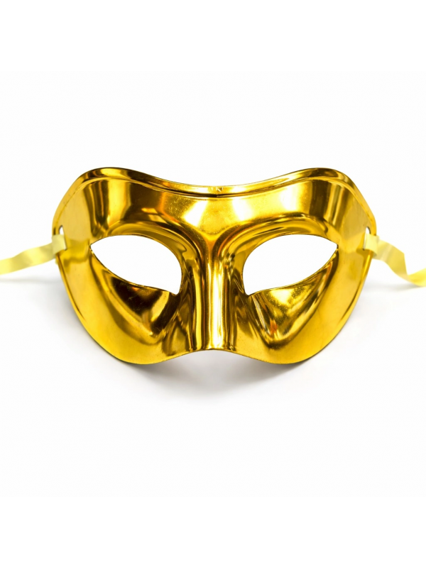 Metalize Parlak Parti Maskesi Altın Gold Renk 16x7 Cm… Metalize Parlak Parti Maskesi Altın Gold Renk 16x7 Cm…