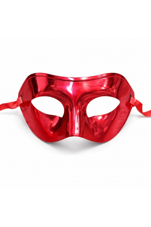 Metalize Parlak Parti Maskesi Kırmızı Renk 16x7 Cm&hellip;