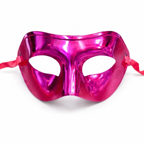 Metalize Parlak Parti Maskesi Pembe Renk 16x7 Cm Metalize Parlak Parti Maskesi Pembe Renk 16x7 Cm