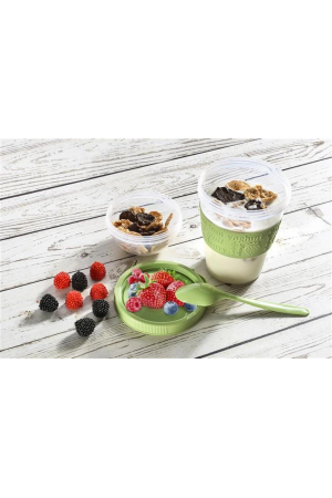 Meyve Hazneli - Kaşıklı Portatif Yoğurt Kabı&hellip;
