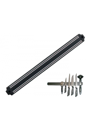 Mıknatıslı Bıçak Tutucu Stand - 38 Cm - Siyah - Paslanmaz Çelik - Mu&hellip;