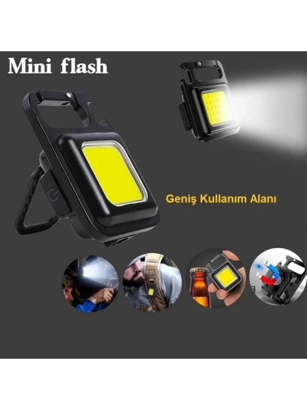 Mini 30 Ledli  Mıknatıslı Anahtarlık Flash Kamp Lambası Askılı Kapa&hellip;