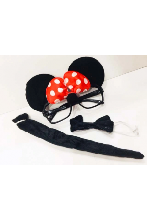 Minnie Mouse Gözlüğü Papyonu Kuyruğu Seti&hellip;