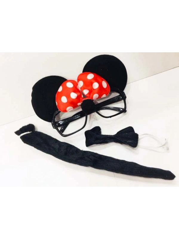 Minnie Mouse Gözlüğü Papyonu Kuyruğu Seti&hellip;
