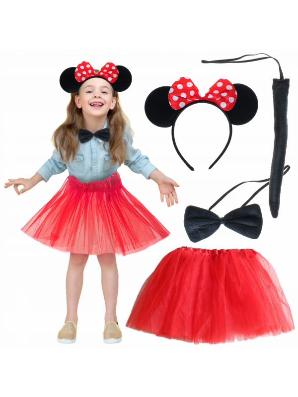 Minnie Mouse Kostüm Seti Etek Taç Kuyruk Papyon Gösteri Seti&hellip;