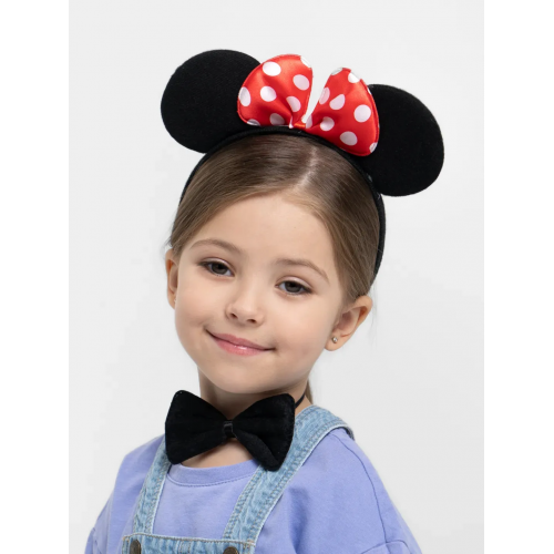 Minnie Mouse Kostüm Seti Taç Kuyruk Papyon Gösteri Seti