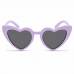 Mor Lila Retro Kalp Gözlük – 80’ler 90’lar Stil Parti Gözlüğü