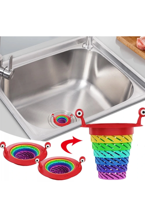 Mutfak - Banyo Lavabo Filtresi Süzgeci Gökkuşağı Kademeli Drenaj… Mutfak - Banyo Lavabo Filtresi Süzgeci Gökkuşağı Kademeli Drenaj…