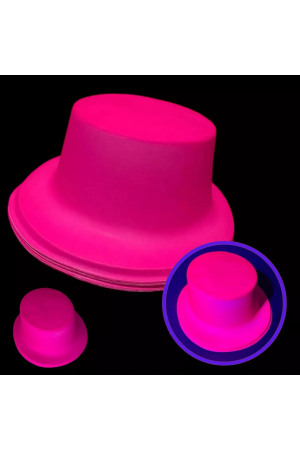 Neon Partisi Pembe Renk Plastik Fötr Şapka&hellip;