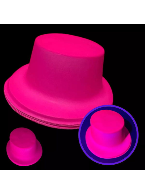 Neon Partisi Pembe Renk Plastik Fötr Şapka&hellip;