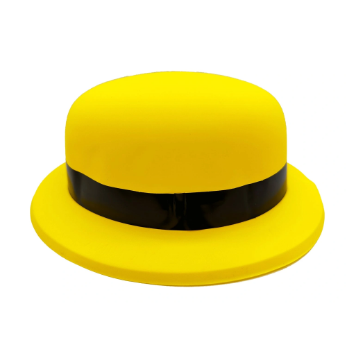 Neon Partisi Sarı Renk Melon Plastik Parti Şapkası Neon Partisi Sarı Renk Melon Plastik Parti Şapkası