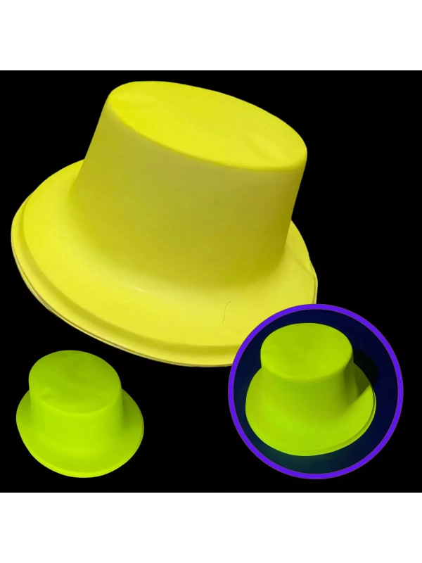 Neon Partisi Sarı Renk Plastik Fötr Şapka&hellip;