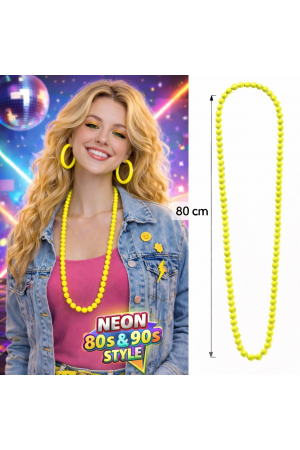 Neon Sarı Boncuk Kolye 80 Cm – Retro 80’ler 90’lar Parti Aksesuarı… Neon Sarı Boncuk Kolye 80 Cm – Retro 80’ler 90’lar Parti Aksesuarı…