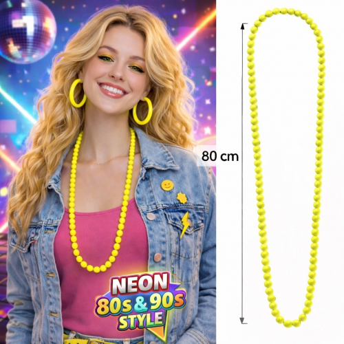 Neon Sarı Boncuk Kolye 80 Cm – Retro 80’ler 90’lar Parti Aksesuarı Neon Sarı Boncuk Kolye 80 Cm – Retro 80’ler 90’lar Parti Aksesuarı