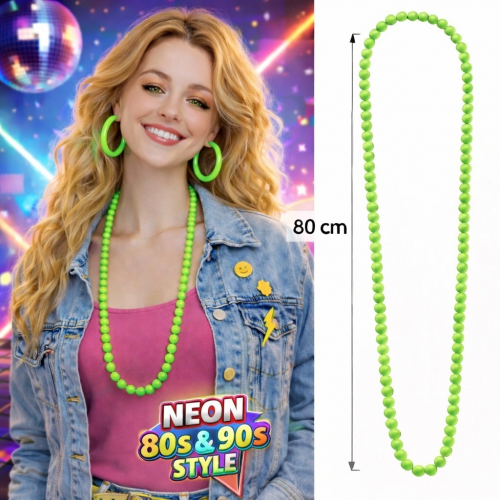 Neon Yeşil Boncuk Kolye 80 Cm – Retro 80’ler 90’lar Parti Aksesuarı Neon Yeşil Boncuk Kolye 80 Cm – Retro 80’ler 90’lar Parti Aksesuarı