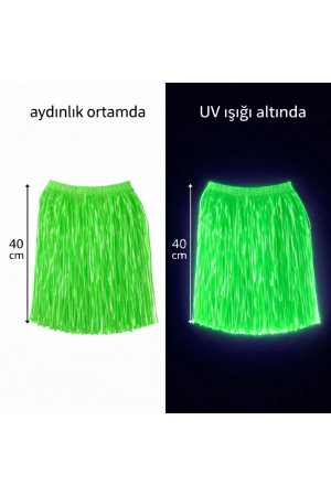 Neon Yeşil Hawaii Parti Eteği 40 Cm&hellip;