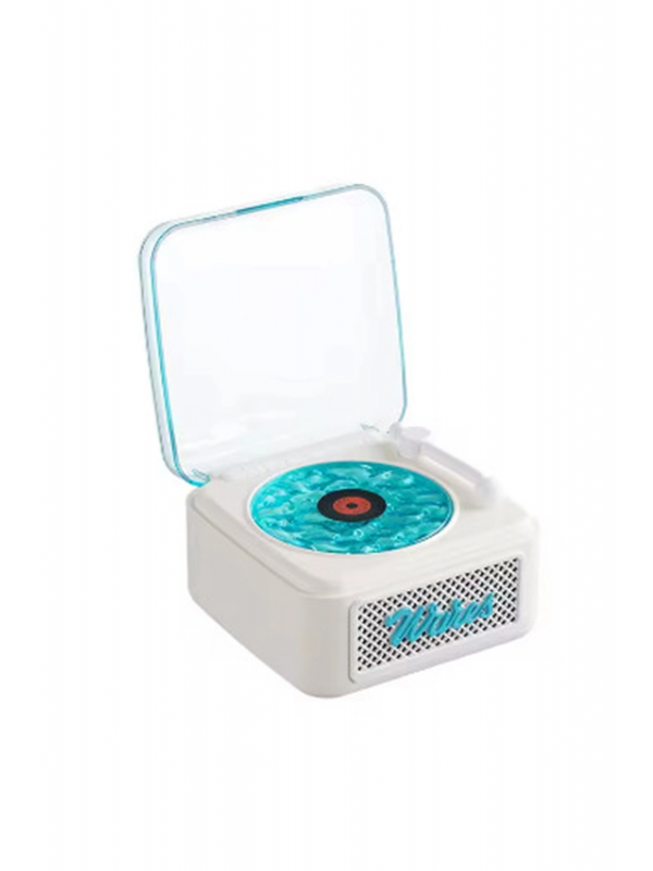 Nostalji Mini Plak Görünümlü Radyolu Bluetooth Hoparlör 3d Ses Dalgas&hellip;