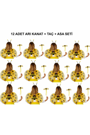 Okul Gösterileri İçin 12'li Arı Kanadı Seti - Etkinlik Kanatl&hellip;
