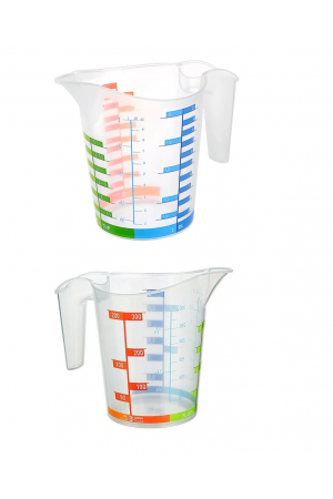 Ölçü Kabı Dereceli Renkli 1000 Ml + 300 Ml Set&hellip;