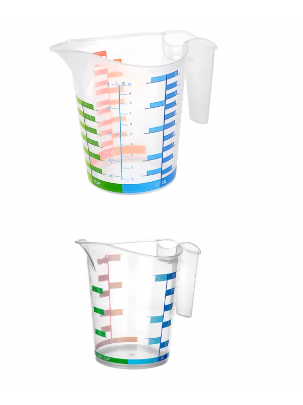 Ölçü Kabı Dereceli Renkli 1000 Ml + 500 Ml Set&hellip;