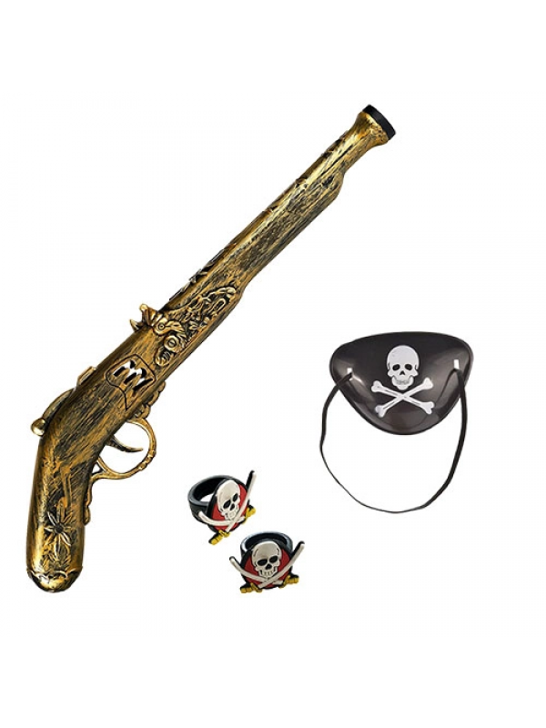 Oyuncak Korsan Tabancası Korsan Maskesi Ve 2 Adet Korsan Yüzüğü Seti… Oyuncak Korsan Tabancası Korsan Maskesi Ve 2 Adet Korsan Yüzüğü Seti…