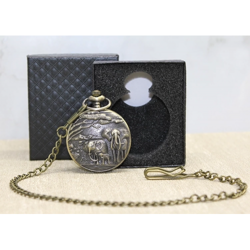 Özel Kutulu Antik Filli Köstekli Saat Alk4676