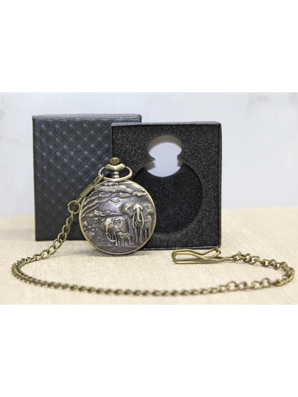 Özel Kutulu Antik Filli Köstekli Saat Alk4676&hellip;