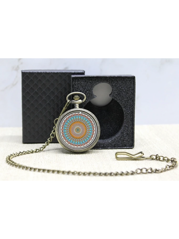 Özel Kutulu Mandala Deseni Köstekli Saat Alk4678&hellip;