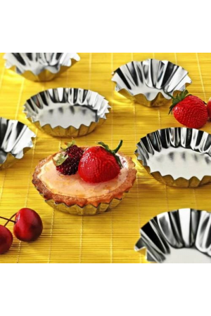 Paslanmaz Çelik Metal Kek Kalıbı - 6 Adet&hellip;