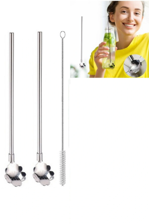 Paslanmaz Metal 2 Li Kaşıklı Pipet Fırça Seti&hellip;