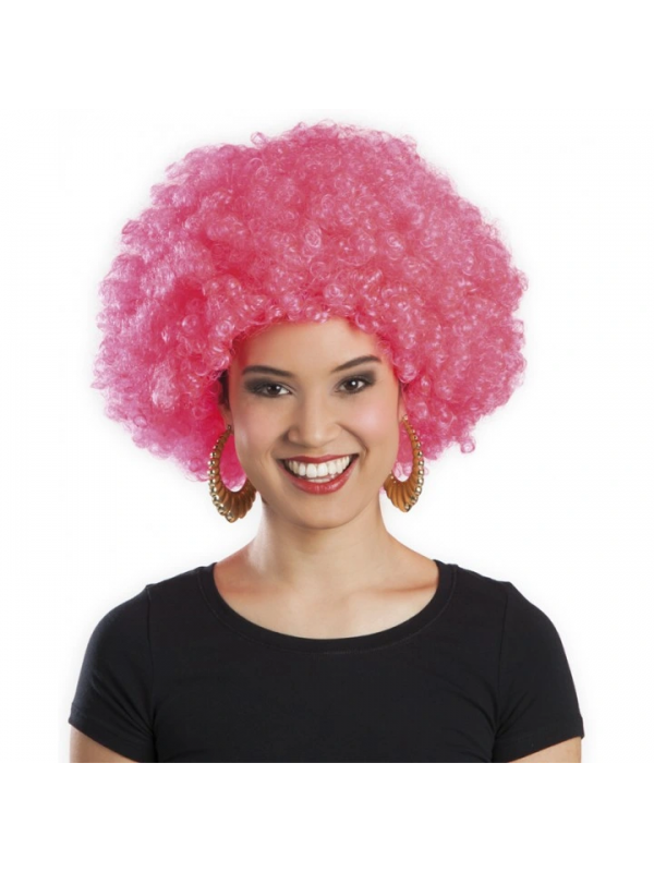 Pembe Renk Kıvırcık Afro Bonus Peruk&hellip;