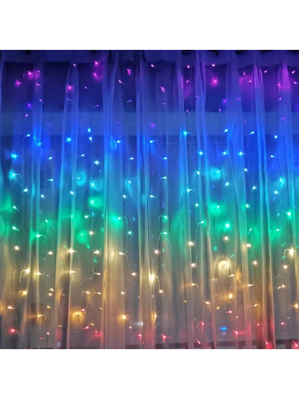 Perde Led  240 Ledli 8 Fonksiyonlu Dekor Lambası Rgb&hellip;