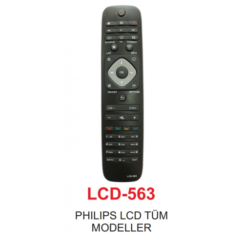 Philips Lcd Tüm Modellere Uygun Kumanda Lcd-563 Philips Lcd Tüm Modellere Uygun Kumanda Lcd-563