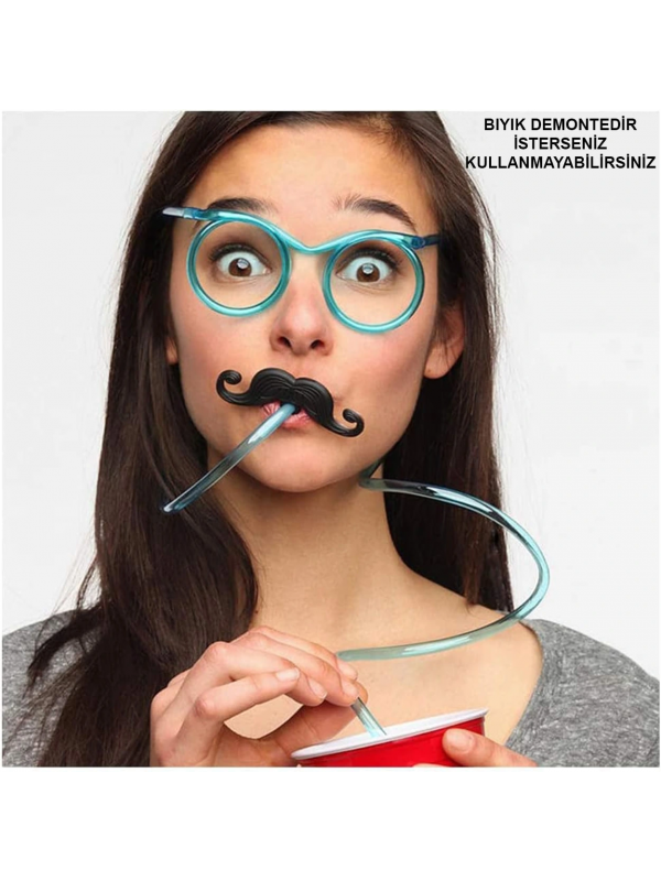 Pipetli Parti Gözlüğü - Çocuk Ve Yetişkin Bıyıklı Pipet Gözlük &hellip;