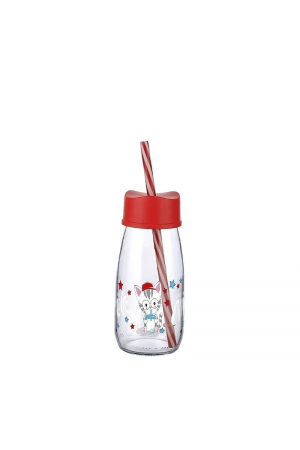 Pipetli Su Ve Süt Şişesi Cam 250 Ml - Kırmızı&hellip;