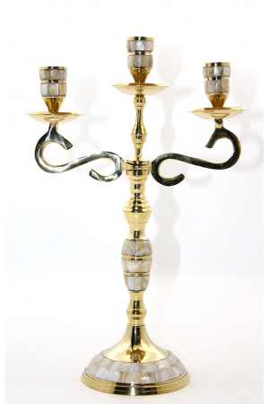 Pirinç Sedefli 3'lü Şamdan 18912&hellip;