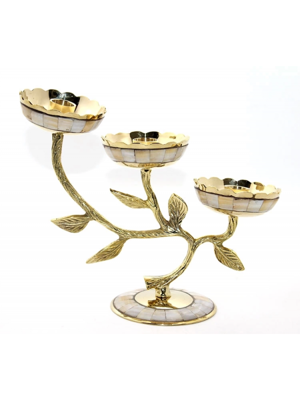 Pirinç Sedefli 3'lü Şamdan 5935&hellip;