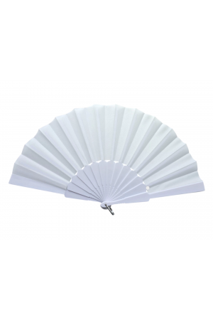 Plastik Düz Kumaş Yelpaze 12'li Beyaz&hellip;
