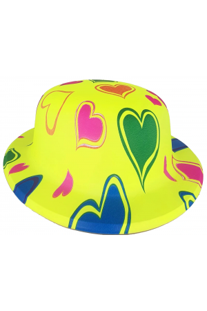 Plastik Neon Desenli Uv Işık Parti Şapkası Sarı 1 Adet&hellip;