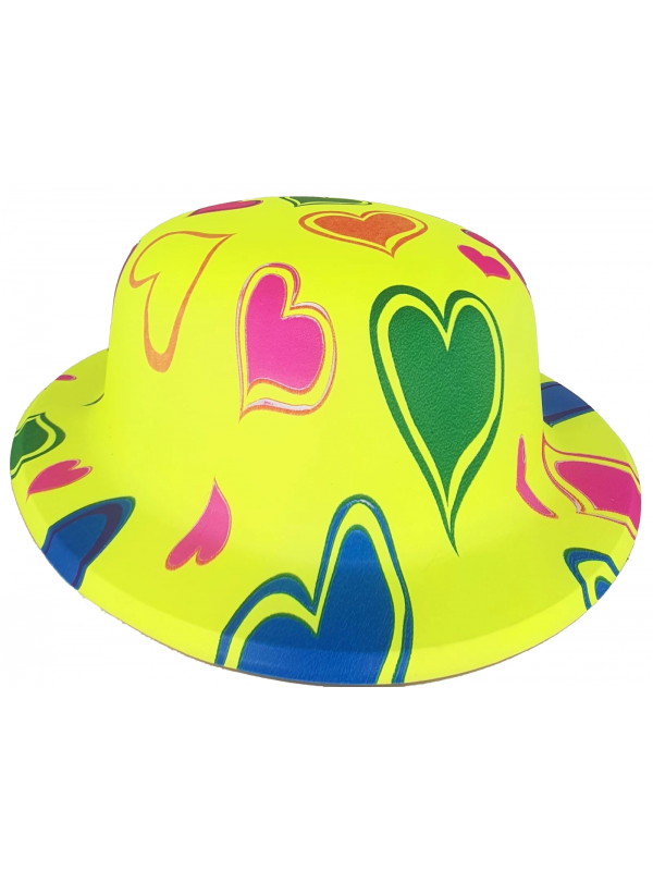 Plastik Neon Desenli Uv Işık Parti Şapkası Sarı 1 Adet… Plastik Neon Desenli Uv Işık Parti Şapkası Sarı 1 Adet…