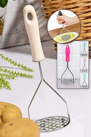 Plastik Saplı Delikli Metal Paslanmaz Patates Muz Yumurta Ezici Püre Yap&hellip;