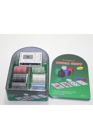 Poker Oyunu 120 Chip Ve 2 Adet İskambil Oyun Setine Sahip Poker Oyunu Alk&hellip;