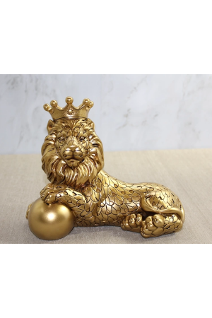 Polyester Dekoratif Taçlı Aslan Figürü Alk2575&hellip;